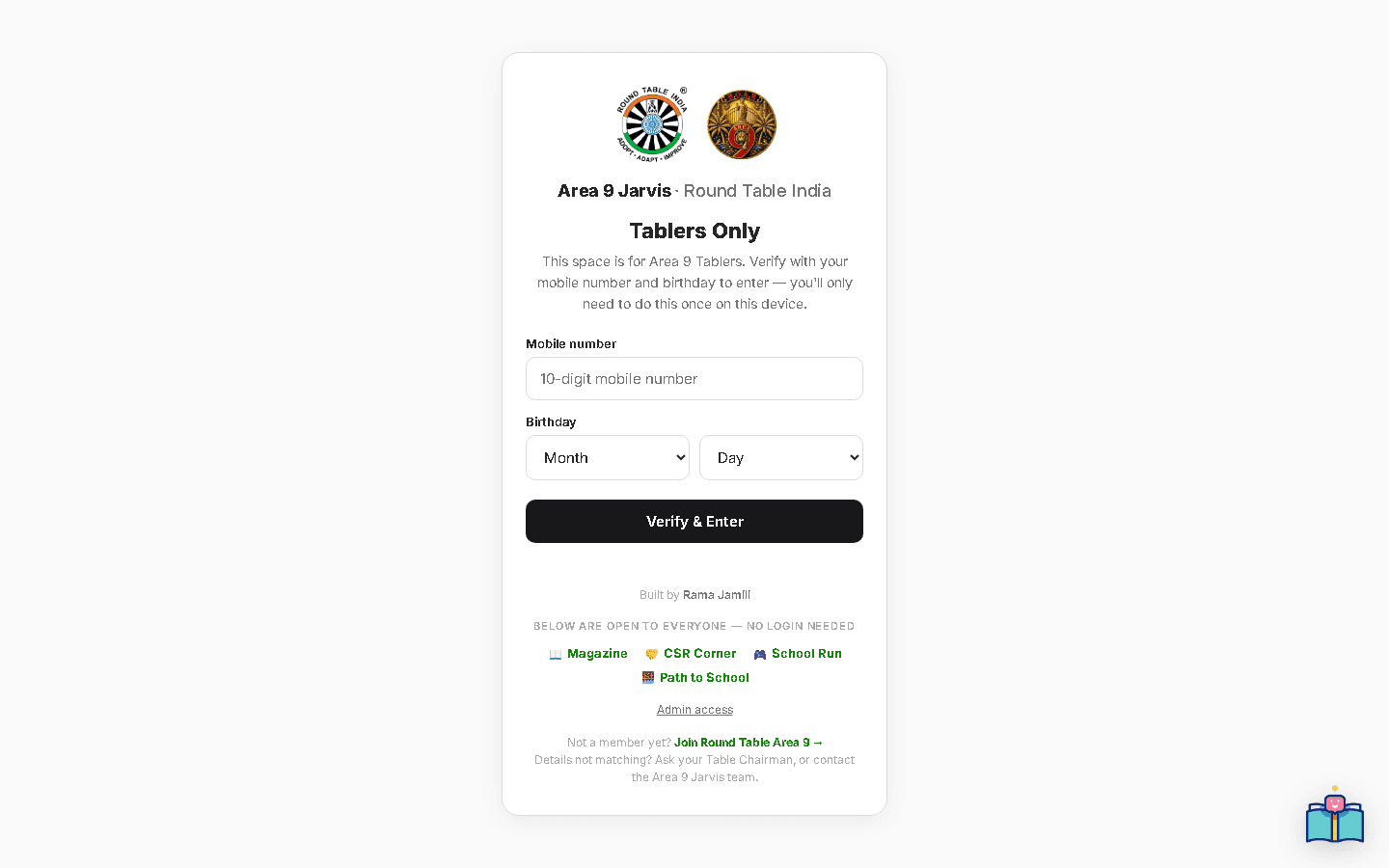Round Table Area9 Jarvis — live website